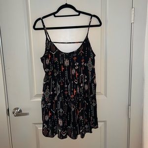 Aztec Flowy Dress with open back